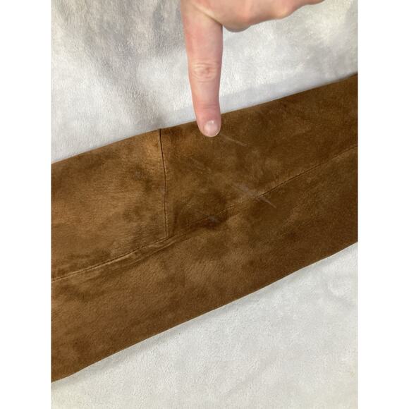 Vintage Scully Brown Leather Jacket Size Large Ruffles Satin Lined Boho Western - Picture 12 of 16